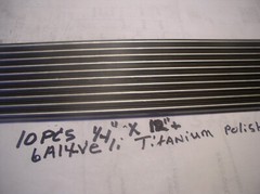 1/4” DIA.TITANIUM ROD 6 AL-4V-ELI GRADE 23. 10PCS. 12″+POLISHED MEDICAL GRADE