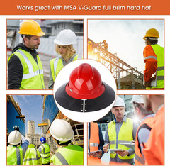 Premium Hard Hat Visor Compatible with MSA V-Gard Full Brim Hard Hat Sun Shade,