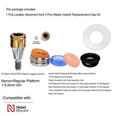 Titanium ZEST Locator abutment Internal Conical Connection for NobelActive NP/RP