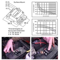 Two 30 amp circuit breakers for easy installation on trolling trailer vehicles