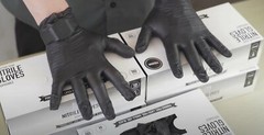 1000/cs Bluz 3 Mil Black Nitrile Gloves Powder Free (Non Latex Vinyl) Industrial