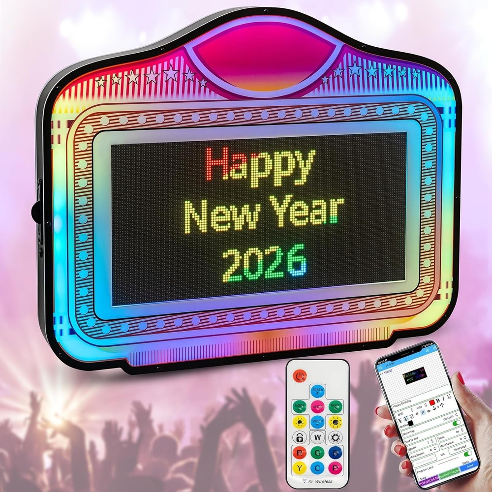 LED Bottle Service Sign with App Control, Scrolling Light Display for Clubs Bars