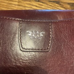 Bosca Soft Leather Pad Cover Dark Brown Vintage Envelope Closure No Strap