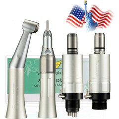 Dental Slow Speed Handpiece Contra Angle Straight Air Motor 2/4 Hand piece Drill