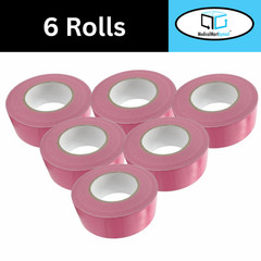 2 Inch x 60 Yards Pink Industrial Grade Duct Tape 9 Mil Adhesive Tapes 6 Rolls