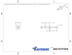 Large Flange Pop Rivets 3/16″ x 3/8″All Steel (6-6) Dome Head Qty 50