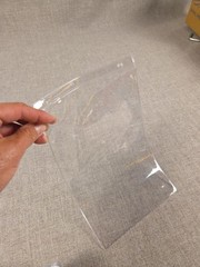 (243) Clear Vinyl Hanging Tag Protectors 7″ x 11″ Insert Size NOS