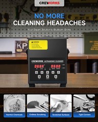 CREWORKS 2L Ultrasonic Cleaner Machine with 200W Heater and Digital Timer