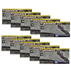 Advance Black Nitrile Exam Gloves 6 Mil Powder Free Bulk 1000ct Latex Free Glove