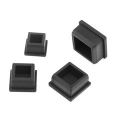 Silicone Rubber Square Hole Plugs Tube Inserts Bungs Stopper Black 6.6-120.6mm