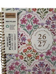 2027 Clementine 12 month Floral Planner July 2026-June 2027 11×9” Notebook Size