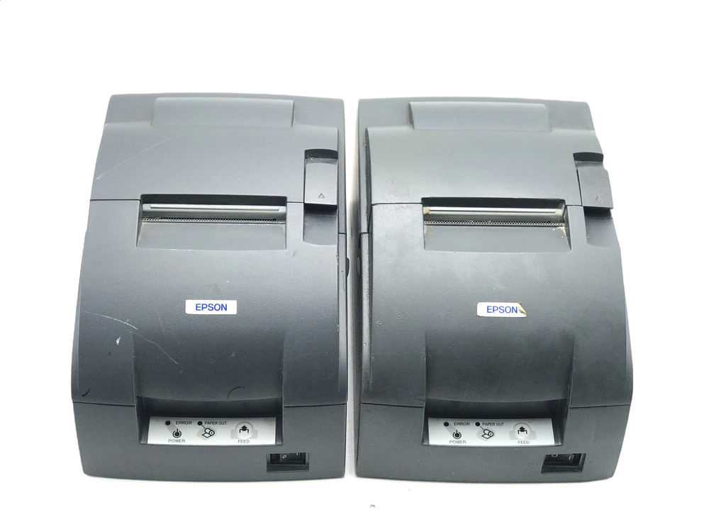 Lot of 2 Epson TM-U220B M188B Ethernet Dot Matrix POS Receipt Printer
