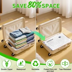 Vacuum Seal Bags for Clothing with Wireless Electric Pump – Travel & Home Use,