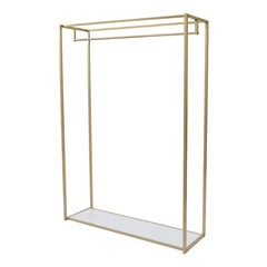 Wedding Dress Retail Studio Display Stand,Gold Floor-Standing Clothing Rack