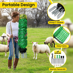 42.6″ High Electric Fence Netting Kit for Livestock & Poultry Protection