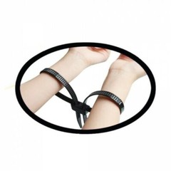 Uzi Single-Use Riot Double Cuff Restraints Black 500 Count Flex Cuffs