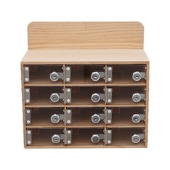 12.76*7.4*9.02in Acrylic And Wood Cell Phone Storage Cabinet With Locks And Keys