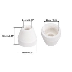 100pcs 4mm Dia Ceramic Insulator Bead Tapered Insulation Bead Heating Wire