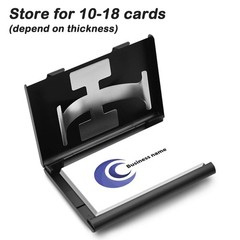 SENHAI 2 Pcs Business Card Holders, Professional Thumb-Drive Medium, black