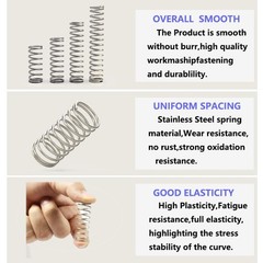 420 Pcs 24 Different Sizes Stainless Steel Springs, Spring Assortment for Shop