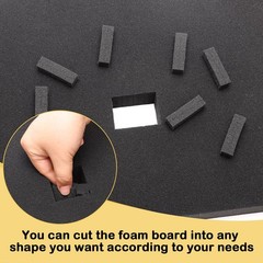 Zhaoyao Pick and Pluck Foam Inserts 8-Pack 16″x12″ Black Craft Foam