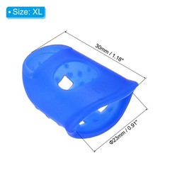 15 x Rubber Finger Tips Silicone Thumb Fingertip Covers Thimble Blue XL Size