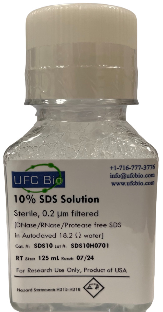 10% Sodium Dodecyl Sulfate (SDS) Solution – 125mL