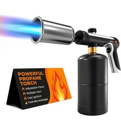 Saker Propane Torch,3272°F High Heat Adjustable Flame Thrower Gun with Black