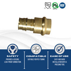 25 Pieces 3/4″ Press x 3/4″ Pex A Coupling, for Propress Expansion Coupling