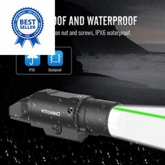 VITOINNO 1500 Lumens Green Beam Light Combo is beam