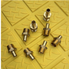 Brass Straight Hose Barb-to-NPT Male-to-Male Fittings, Set of 8