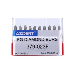 AZDENT Dental Diamond FG Burs Football #379-023F Fine Red 10pc/pack