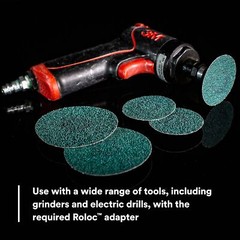 3M Green Corps Roloc Disc 36527 80+ Grit 2 in Pack of 25 Heavy Duty Quick Change