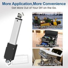 12V Electric Micro Linear Actuator Motor Stroke 0.4in-8in with Mounting Brackets