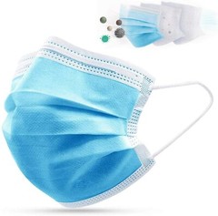 Disposable Face Mask Non-Medical 3-Ply Blue (50 PCS per Box) – High Filtration