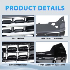Front Bumper Grill Grille Compatible with 2018-2020 Volkswagen VW Atlas Upper