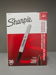 Sharpie 1884739 Permanent Marker Fine Point 36 Pieces – Black