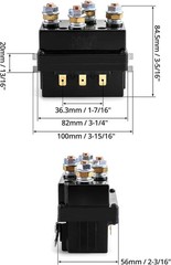 Solenoid Relay, 12V 500A Winch Relay Solenoid Replacement Contactor for 8000-150