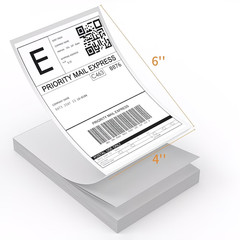 4×6 fanfold direct thermal shipping labels