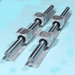 2Pcs SBR12 1500mm Aluminum Cylindrical Guide Linear Slide Rail+4Pcs UU