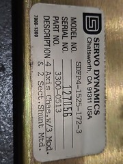 Servo Dynamics Four Position Chassis With Three DC Amplifiers SDFP4-1525-172-3