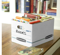 10 Pack, Bankers Box Basic Duty Latter/Legal File Storage Box with lids, White.