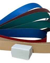1 x 30 Belt Pack – 6 Grit Belts and Leather Honing Belt with Compound