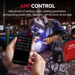 ARCCAPTAIN iControl TIG205 Pro 5 In 1 Cold Spot Stick/TIG Welder with Foot Pedal
