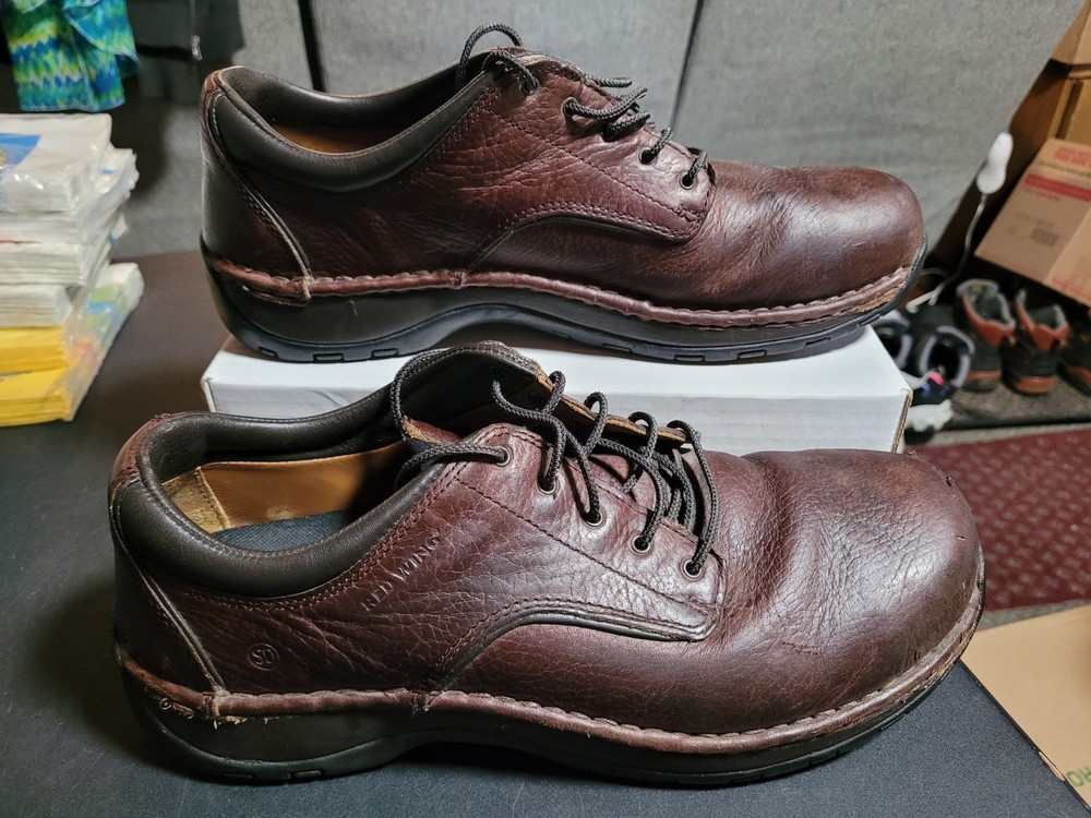 Red Wing 6704 Men’s Size 11 Oxford Work Shoes Brown Leather Steel Toe Safety