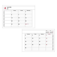 MARK’S 2026 Monthly Block Notebook Calendar XS Blue 26SDR-NB14-BL
