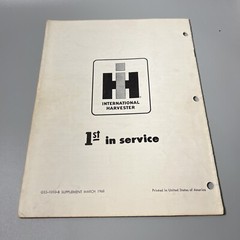 International Harvester Supplement Farmall Fuel System Diesel D-236 D-282 D-301