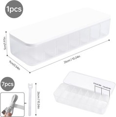 Cable Organizer Storage Box with 7 Wire Ties,Desktop Management Box…
