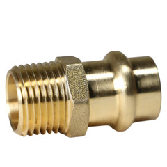 10 Pieces 1/2″ Propress Male Adapter, Lead Free Brass, 1/2″ Press Fit Male