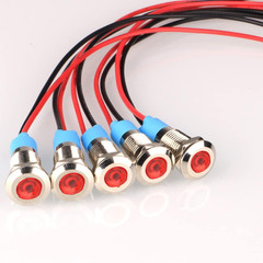 5pcs 8mm LED Metal Indicator Light AC/DC 12-24V Waterproof Signal Lamp Pilot Das